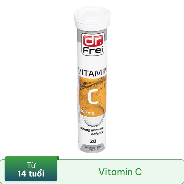 Viên sủi Dr. Frei Vitamin C 1000mg hỗ trợ tăng đề kháng tuýp 20 viên
